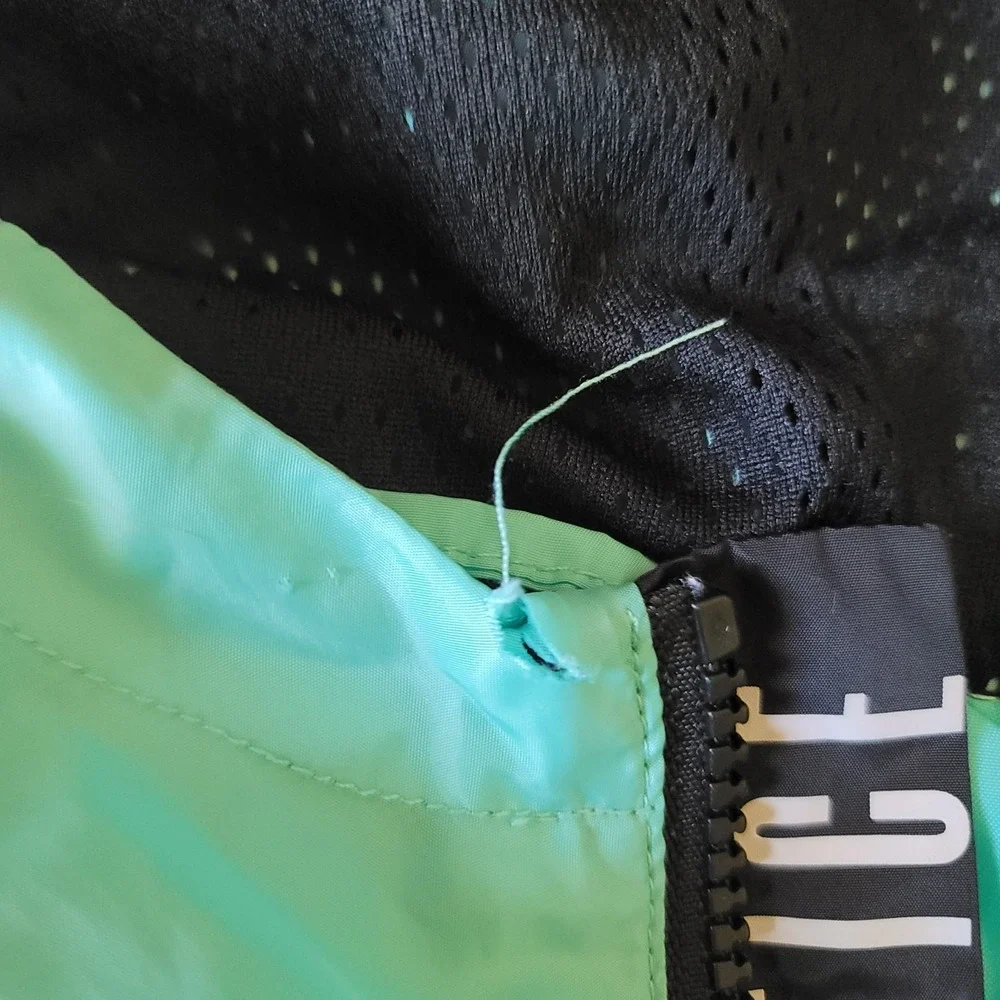 Justice Girls Size L‎ 10 Aqua Blue Zip-Up Hoodie Jacket Elastic Bottom/Cuffs